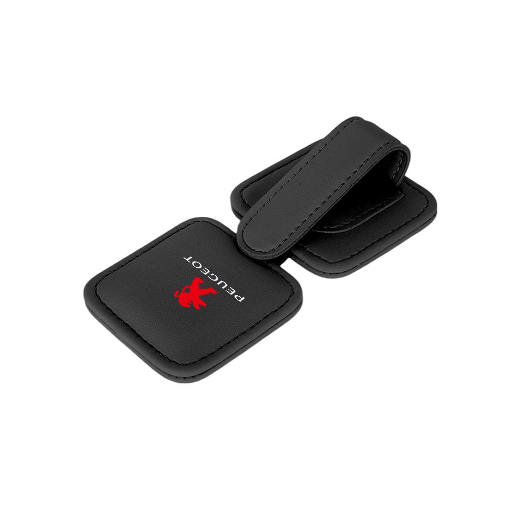 Car Sun Visor Glasses Clip Magnetic Sunglasses Organizer Box Card Holder For Peugeot 307 308 206 207 208 408 107 2008 3008 valve