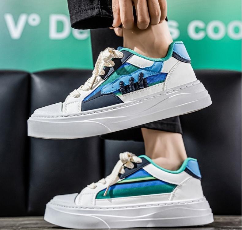 New Color Blocked Men'S Board Shoes Youth College Style Men'S Sports Shoes Spring And Autumn Single Shoes