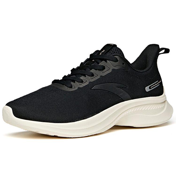 Anta Hydrogen Run Versatile Cushioning Slip Resistant Abrasion Resistant Low Top Running Shoes Women's Black White 122125570-1