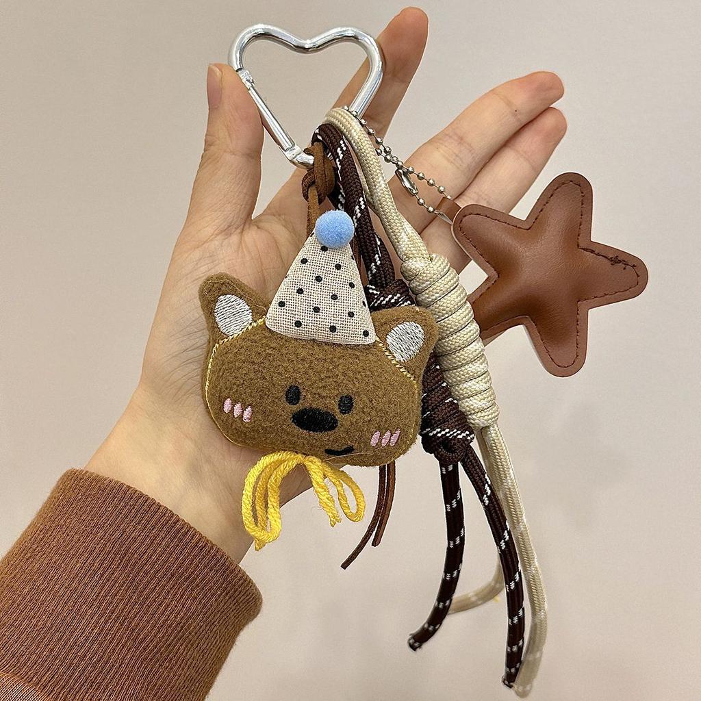 NEUER Trend Kleiner Bär Niedlicher Taschenanhänger Geflochtenes Seil Cartoon Auto - Exquisites Geschenk A02 Taschenanhänger