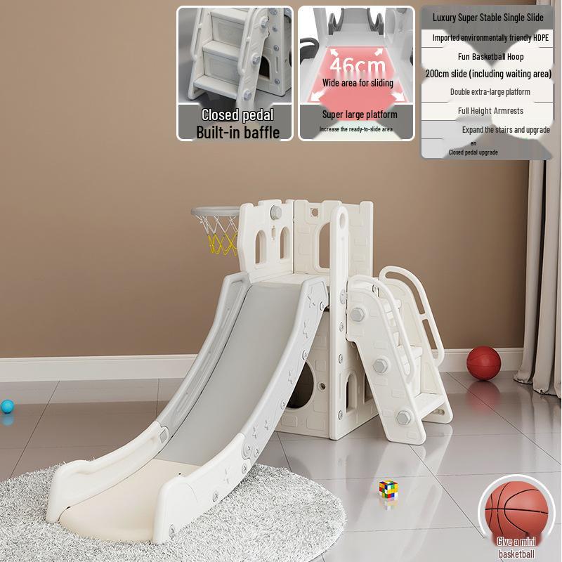 Extra Large Foldable Indoor Slide and Swing Set for Kids