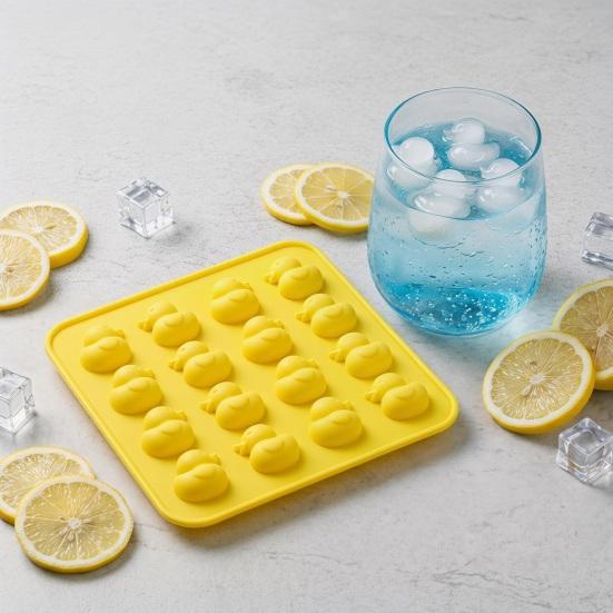 Enten Silikonform Lebensmittelqualität Schokoladenform für Pudding Gelee Gips Leicht zu lösen Hitzebeständig Enten Keksform für Kuchen Deko Süßigkeiten