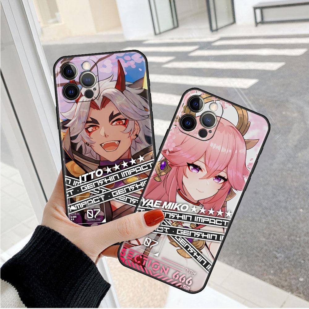 Genshin Impact Anime Case For Apple iPhone 14 13 Pro Max 12 7 8 6 6S Plus 11 Mini XR SE Soft Cover X XS Silicone Phone Funda