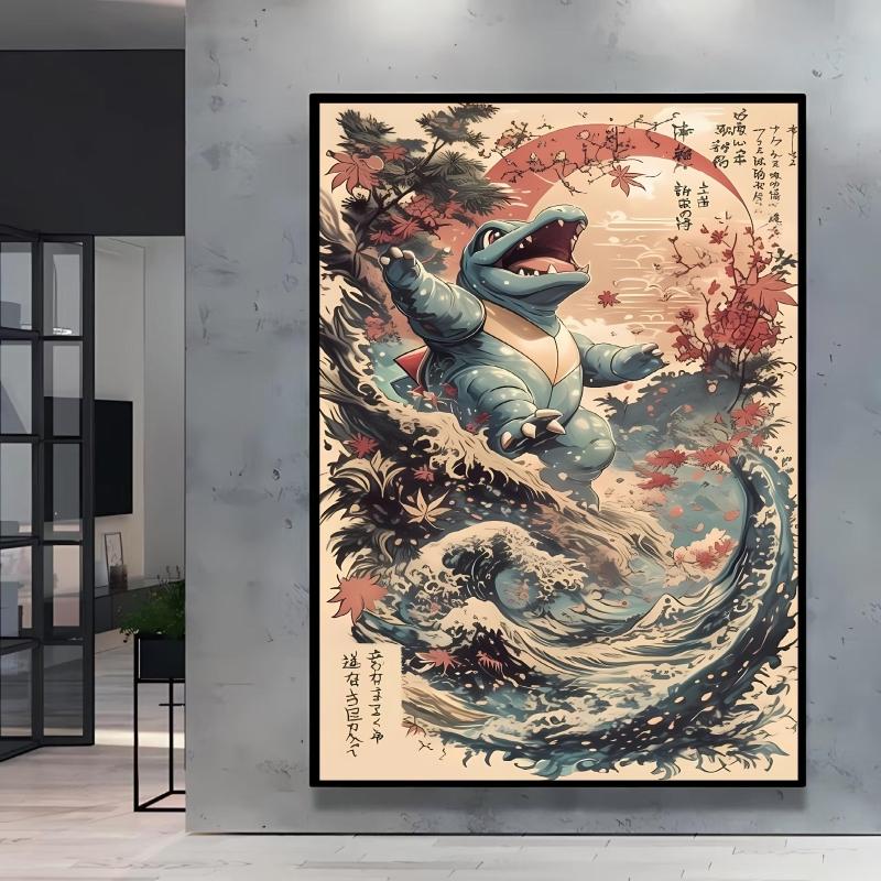 Canvas Painting Pokemon Charizard Cool Character Poster HD Printing Not Fading Modern Home Children's Bedroom Decor Holiday Gift