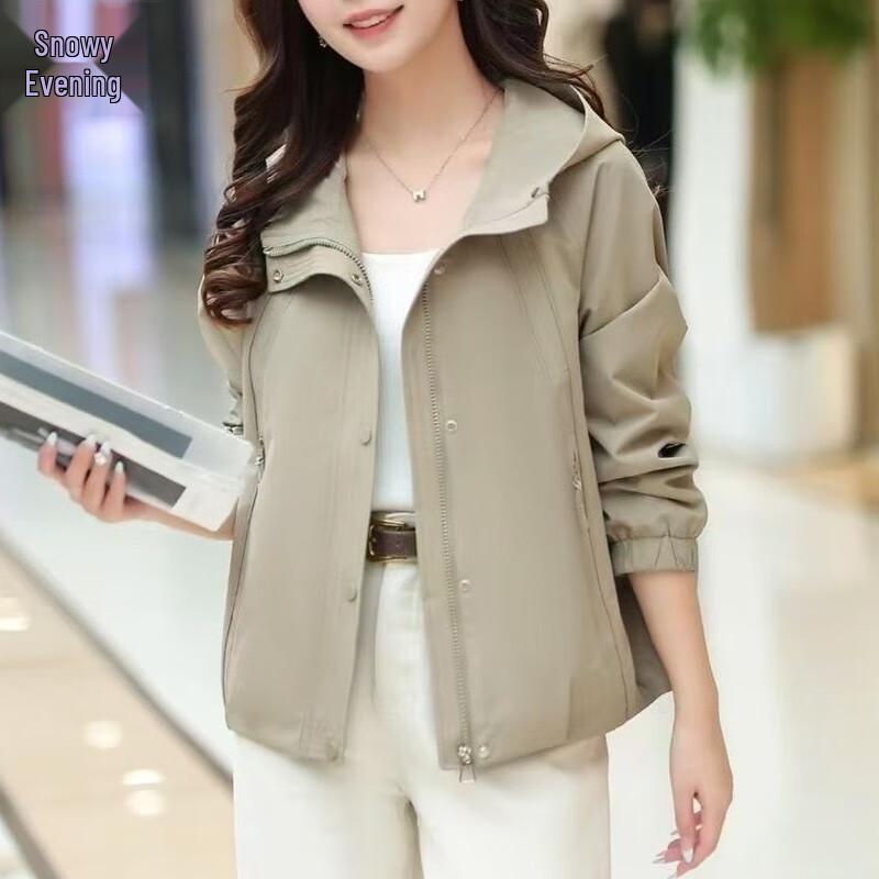XUEXI Women's 2025 Loose Fit Age-Reducing Casual Trench Coat