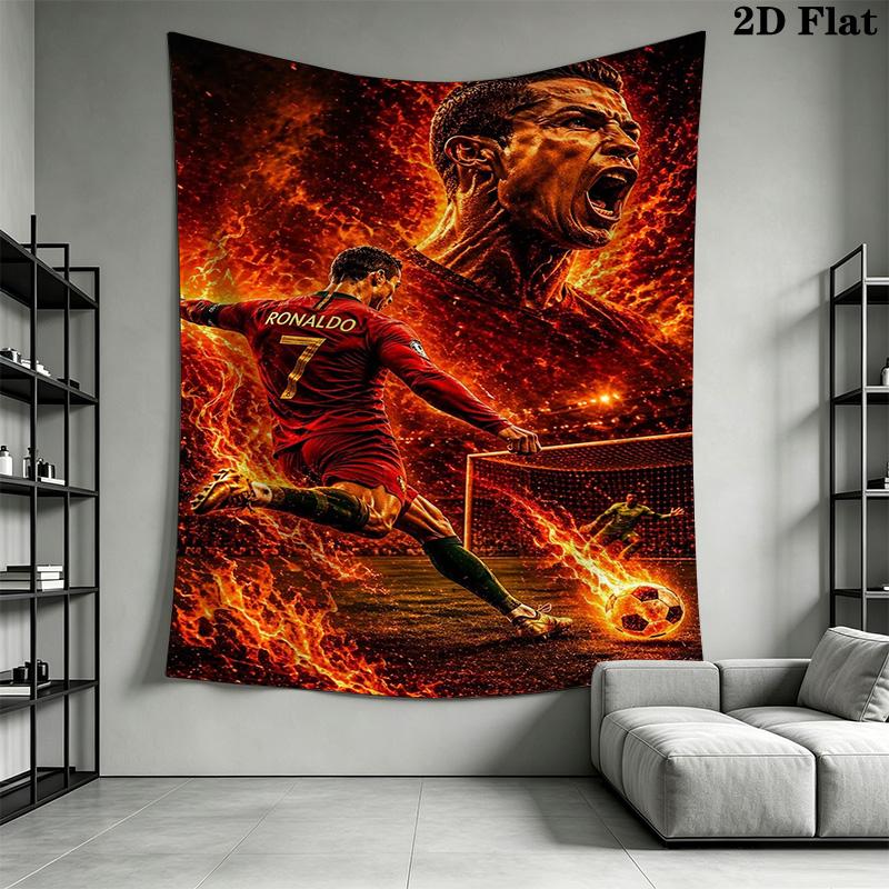 Portugal'S Fire Soccer Passion Ignites Threepiece Set 1 Duvet Cover 2 Pillowcase Without Core Christmas Birthday Gift