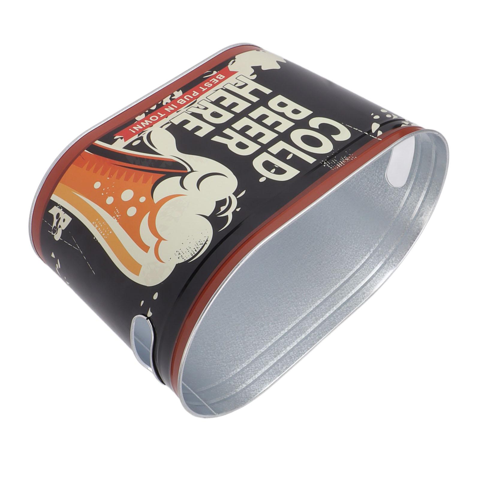 Seau à Glace pour Boissons Imprimé   Rouille   Seau en Fer de Refroidissement pour Glace de Grand Calibre pour   Petit