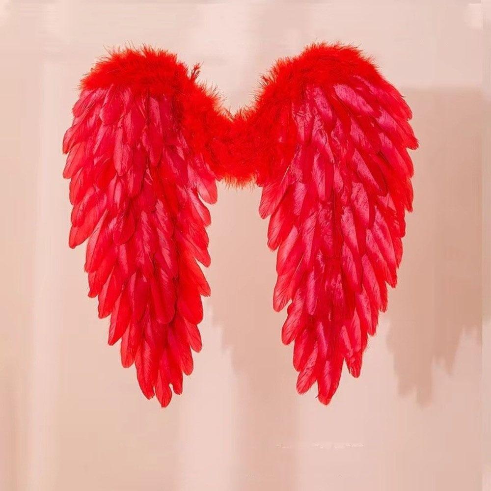 Photo Props Devil Feather Wing Solid Color Halloween Wing Creative Angel Feather Wing Festival
