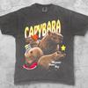 Capybara Vintage T-Shirt, Funny Water Rat Tee, Retro Animal Lover Shirt, Cute Wildlife Top, 90s Y2k Meme Unisex Nature Humor Novelty Tee