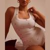 Slimming Two-Piece Knit Pajamas Set - Sexy & Elastic Hip-Wrapping Design for Homewear Fashion