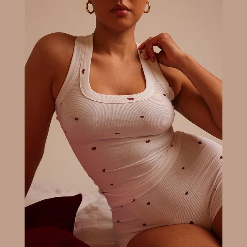Slimming Two-Piece Knit Pajamas Set - Sexy & Elastic Hip-Wrapping Design for Homewear Fashion