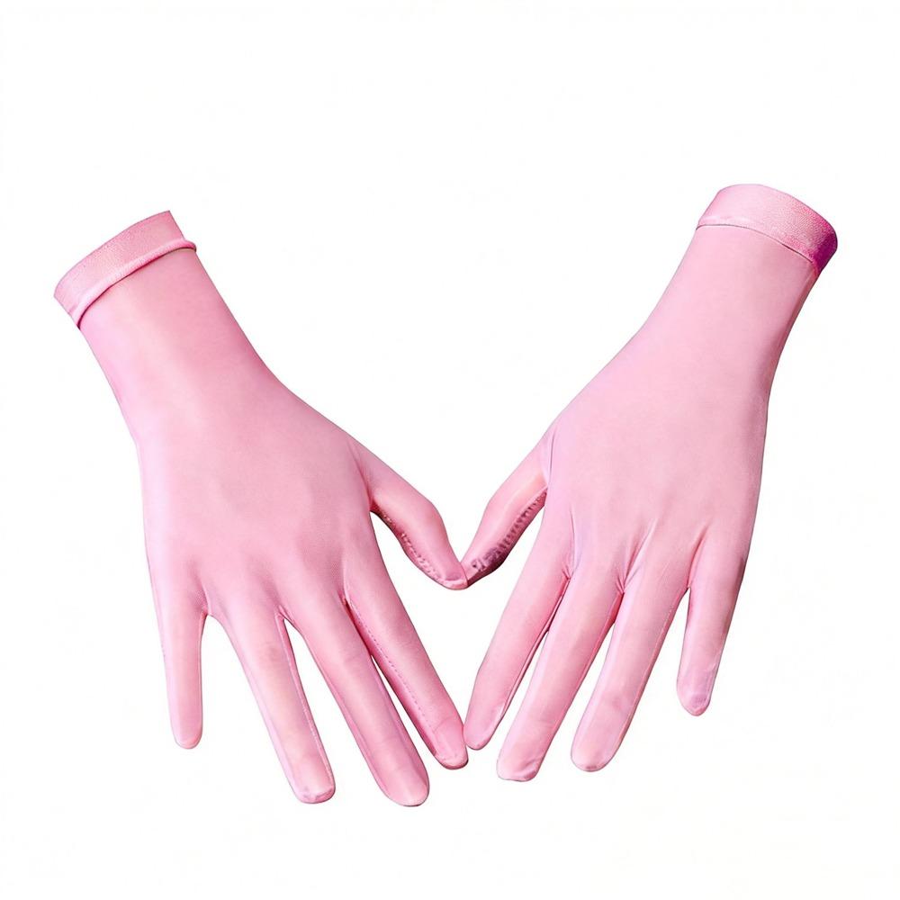 Fashion Thin Sun Protection Gloves Oily Glossy High Elasticity Driving Gloves Transparent Gloves Outdoor Sun Protection