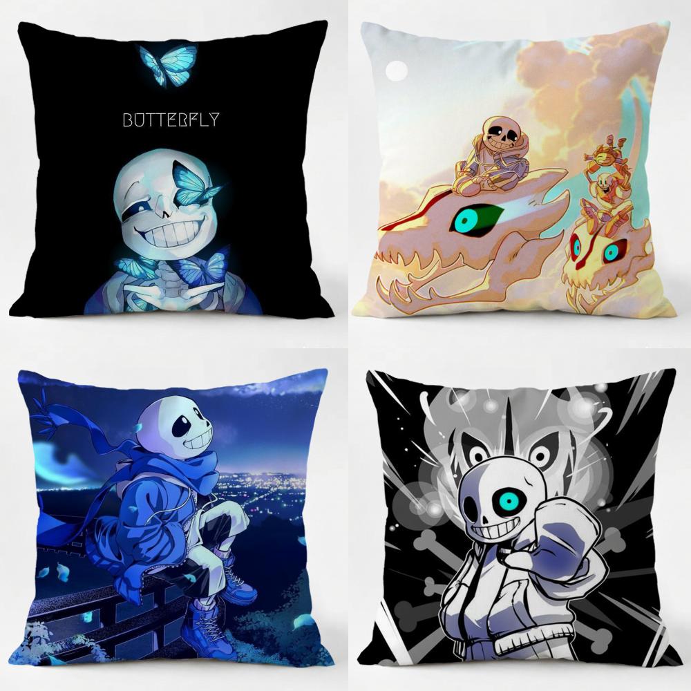 Spiel UUndertale Kissenbezug Täglich Waschbar Leinen Kissenhülle Weich für Sofa Bett Wohnzimmer Dekoration