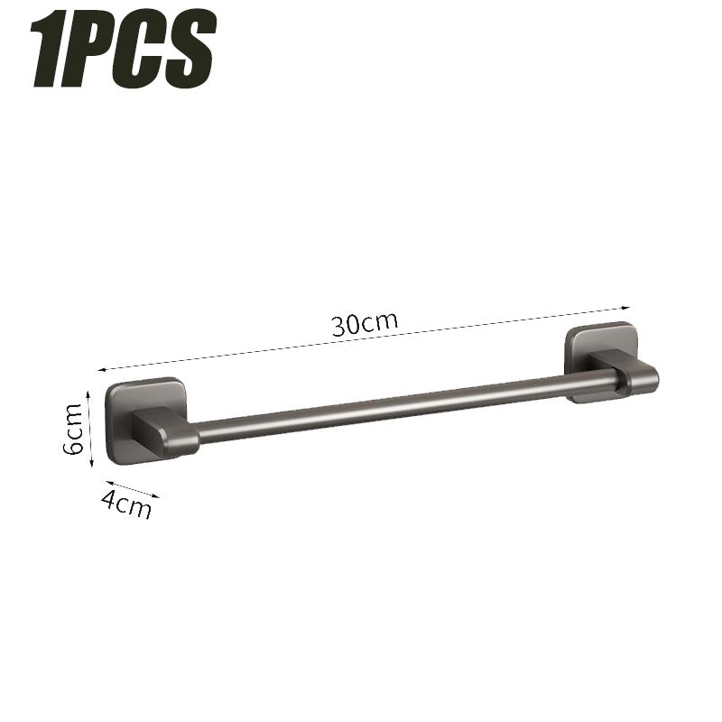 Handtuchhalter Space Aluminium Bar Kein Bohren Badezimmer-Organizer Selbstklebende Handtuchstange Badezimmerregale Küchenlagerregal