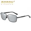 aoron Men's Metal Polarized Sunglasses Fashion Box Driver Driving Night Vision Glasses UV Protection Sunglasses