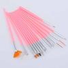 15pcs Dotting & Line Drawing Nail Art Brush Set Gel Polish Dot Pen Detailing Striper Brushes Manicure Decorating Kit Tools