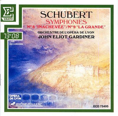 CD SCHUBERT - Symphonies No 8 Inachevee / No 9 La ECD75495 Erato 1988 France Classical Used