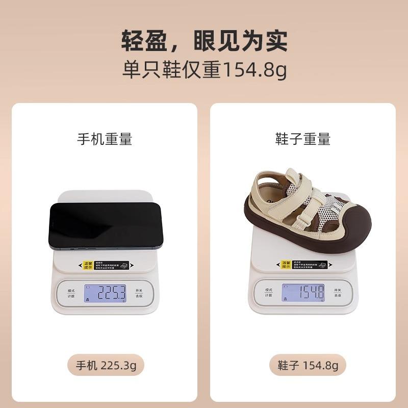 Boys Baotou sandals 2025 summer new children's beach shoes soft sole Korean version breathable girls sports sandals network