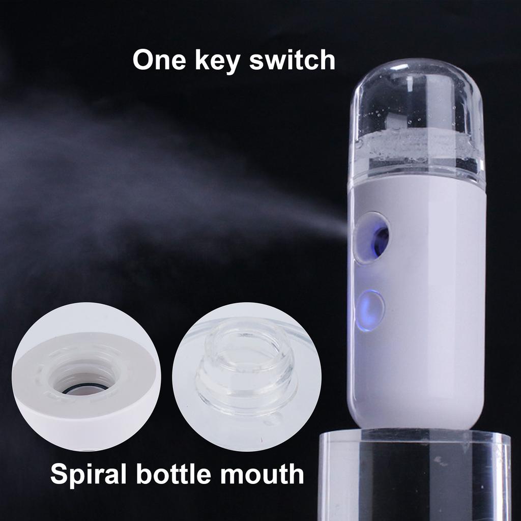 Face Sprayer Facial Mist Sprayer Mini Portable Face Moisturizing Spray for Skin Care (30ml) 400mAh ABS Skin Care Sprayer
