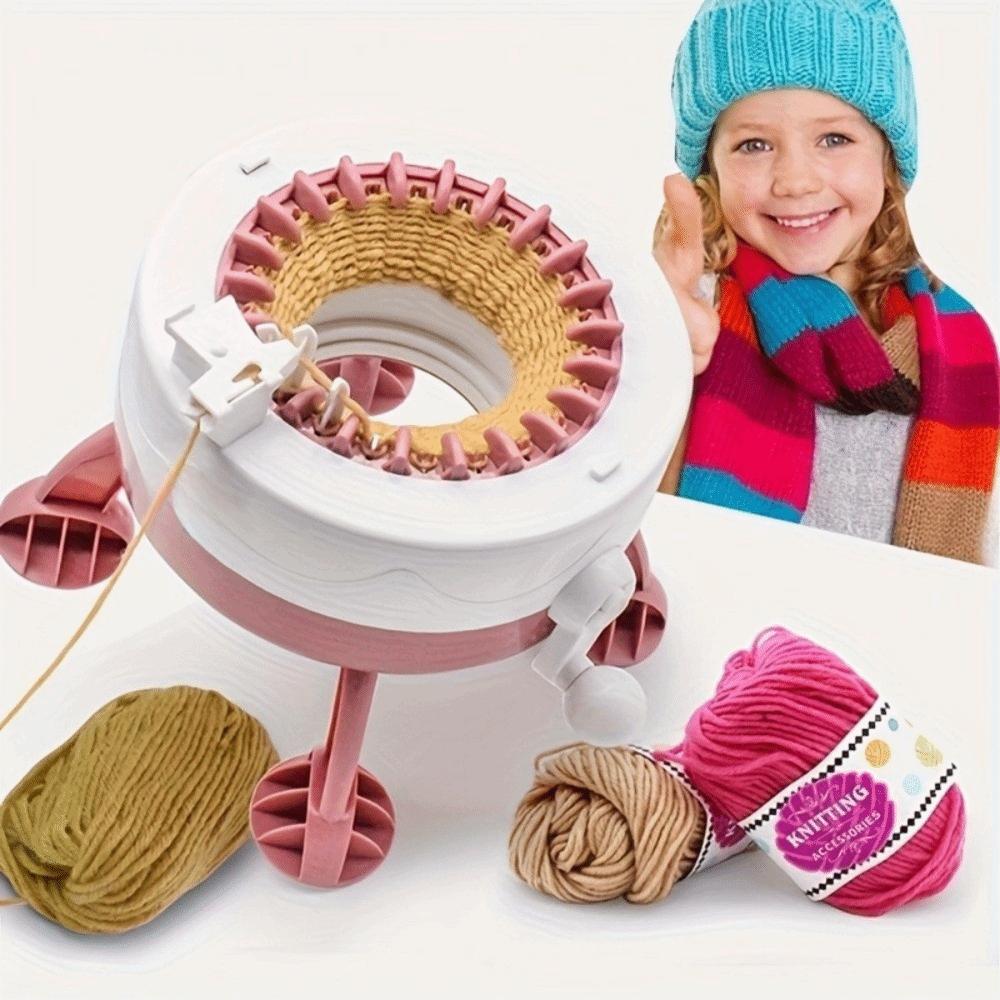 22-Needle Automatic Knitting Machine Rotating Loom Beginner-Friendly Weaving Sewing Machine DIY Craft Hand Knitting Weaving Tool