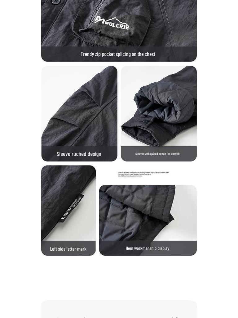 2025 Winter Jungen Steppjacke: Warm, Verdickt im Märchenstil für Kinder