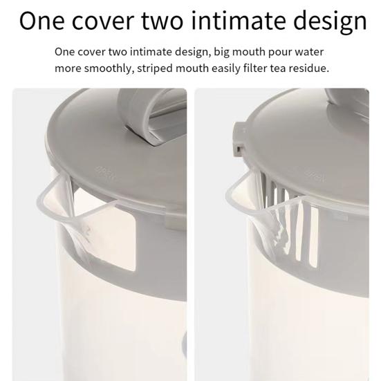 1/2 Pcs Mixing Pitcher for Drinks 2000ml Sealed Water Bottle with Lid Translucent Adjustable Mixer Plunger Manual Juice Jug Beverage Blending