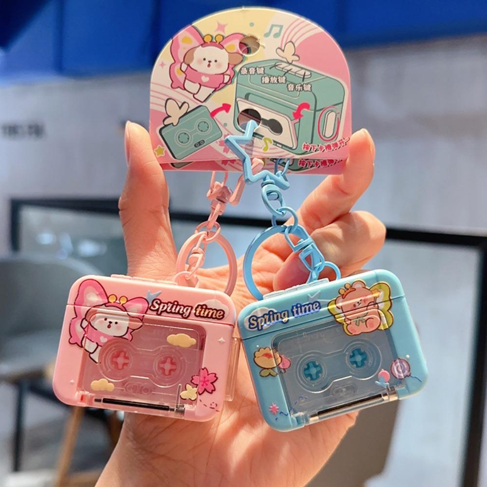 Can Record Music Key Chain Holder Musical Instrument Toy Vintage Home Decoration