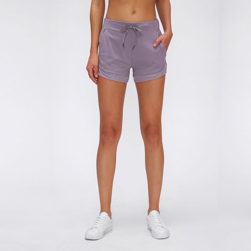 

Nude Feel Yoga Shorts Women s Outwear Summer Thin Running Workout Shorts Shorts Women s Quick-Drying Drawstring Lace Sports Hot Pants Dawn Ash XXL/12 (above 67.50kg recommended)