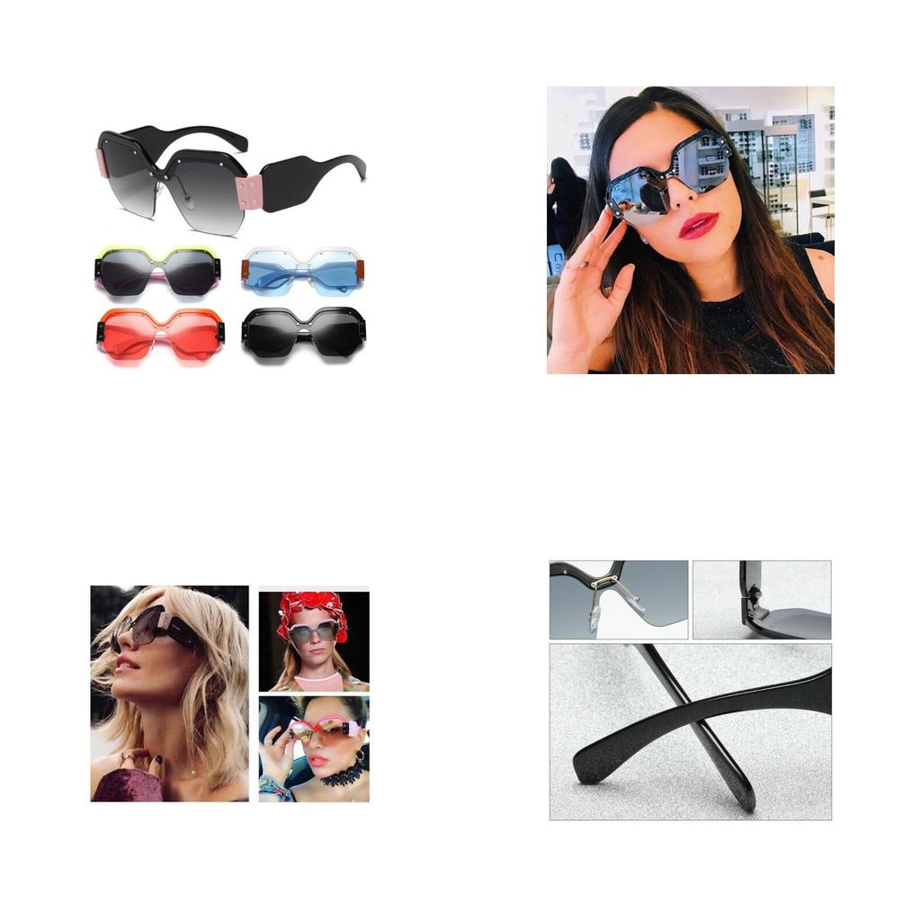 Stilvolle Große Übergroße Damen Frauen Sonnenbrille Designer Halbrahmen Retro Mode 2018 Für Alle Anlässe