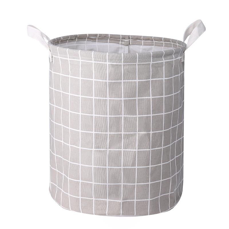 Collapsible Cotton Linen Laundry Basket With Handle For Clothes And Storage In Modern Home Decor