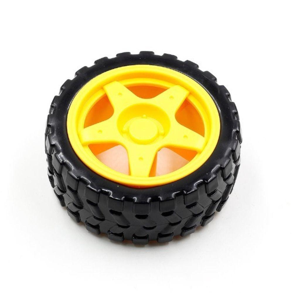 Magnetic TT Motor Tire Wheel Yellow Dual Shaft Gear Motor No-load Speed DC Electric Motor DIY