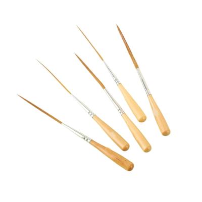 Pack of 5 Short Handle Art Brushes with Premium Soft Bristles Designs for Detailed Oil Gouache Creations