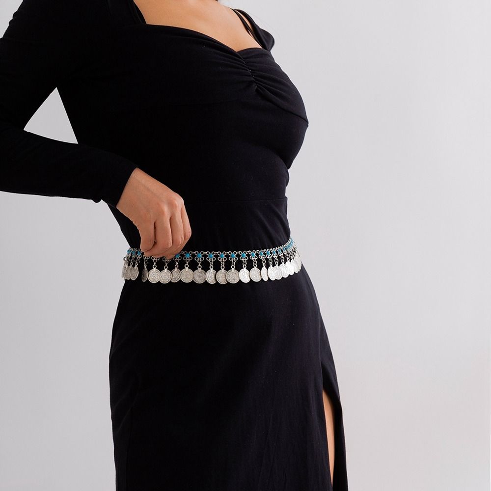 Tassel Dress Accessories Y2K Punk Style Metal Belt Women Waist Chain Bohemian Belts Ethnic Style