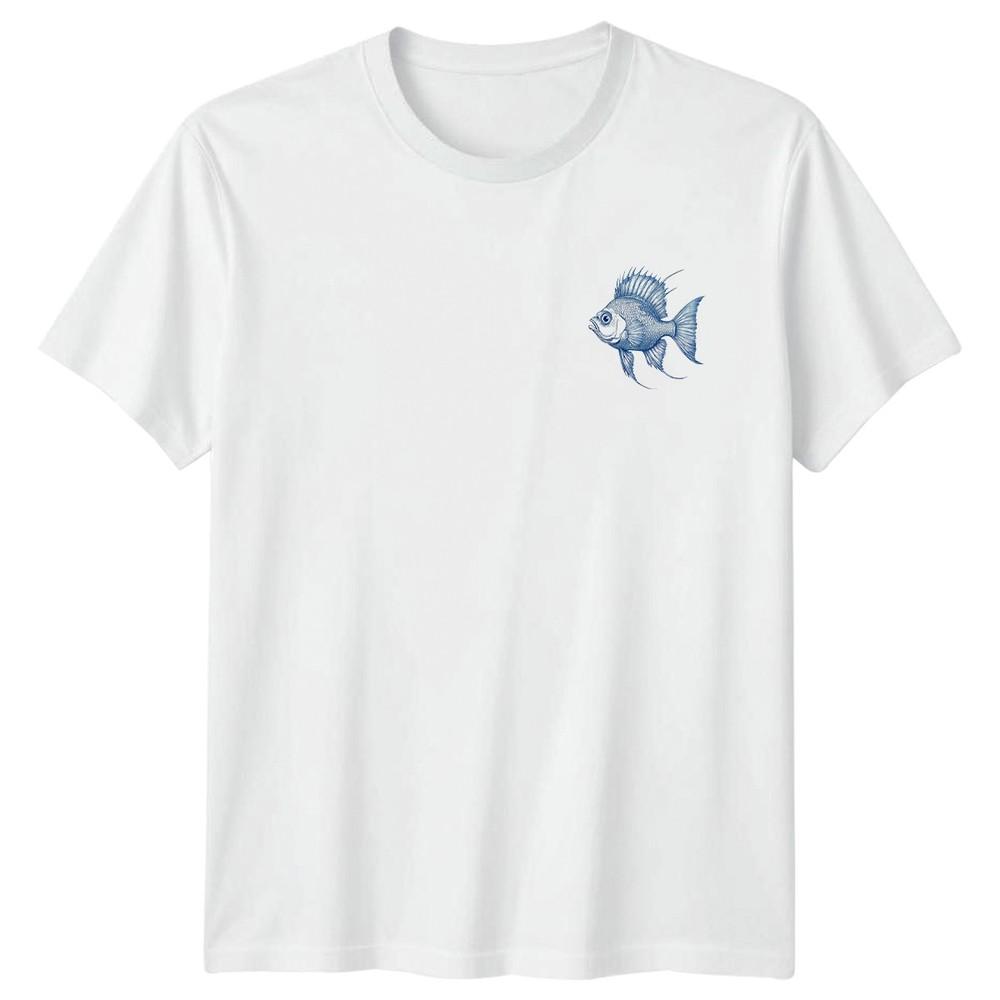 Detailed Fish Aquatic Animals Unisexs T Shirt Unisexs Tee Graphic Unisex Top S