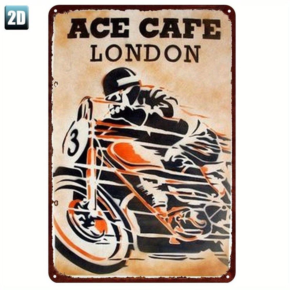 Tin Sign Classic Motorcycle Wall Decor Garage Art Metal Poster