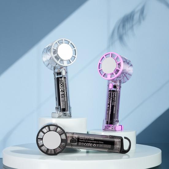 Portable Handheld Fan Rechargeable Cooling Fan Battery Operated Personal Fan with 3-Speed Adjustable