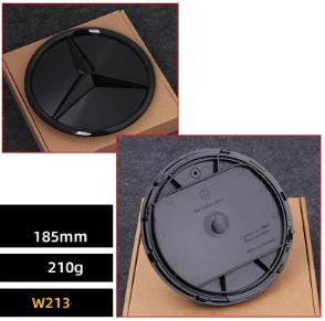 BENZ Car Front Grille Emblem Star Badge  Logo Chrome Black Silver 3D Mirror Mercedes Benz W205 W204 W253 W213 W206 W166 Gle VVVglc Qa6