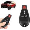 Replacement Keyless Entry Remote Car Key Fob GQ4-53T 433MHz for Jeep Cherokee 4+1 Button Semi-Smart Key Fob, Electronic 46 Chip, Compatible with Jeep
