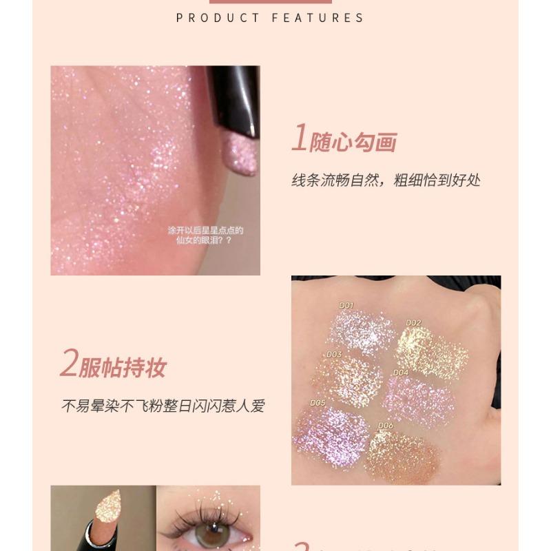 Shimmery Glitter Pearlescent Under Eye Silkworm Eyeshadow Stick Highlighter Pen For Women