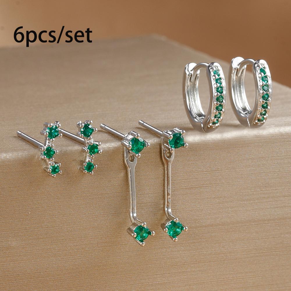 3 Pairs S925 Needle Minimalist Earrings Set Hoop Ear Climber for Multi Piercings Dainty Everyday Ear Stack Gifts for Women Girls
