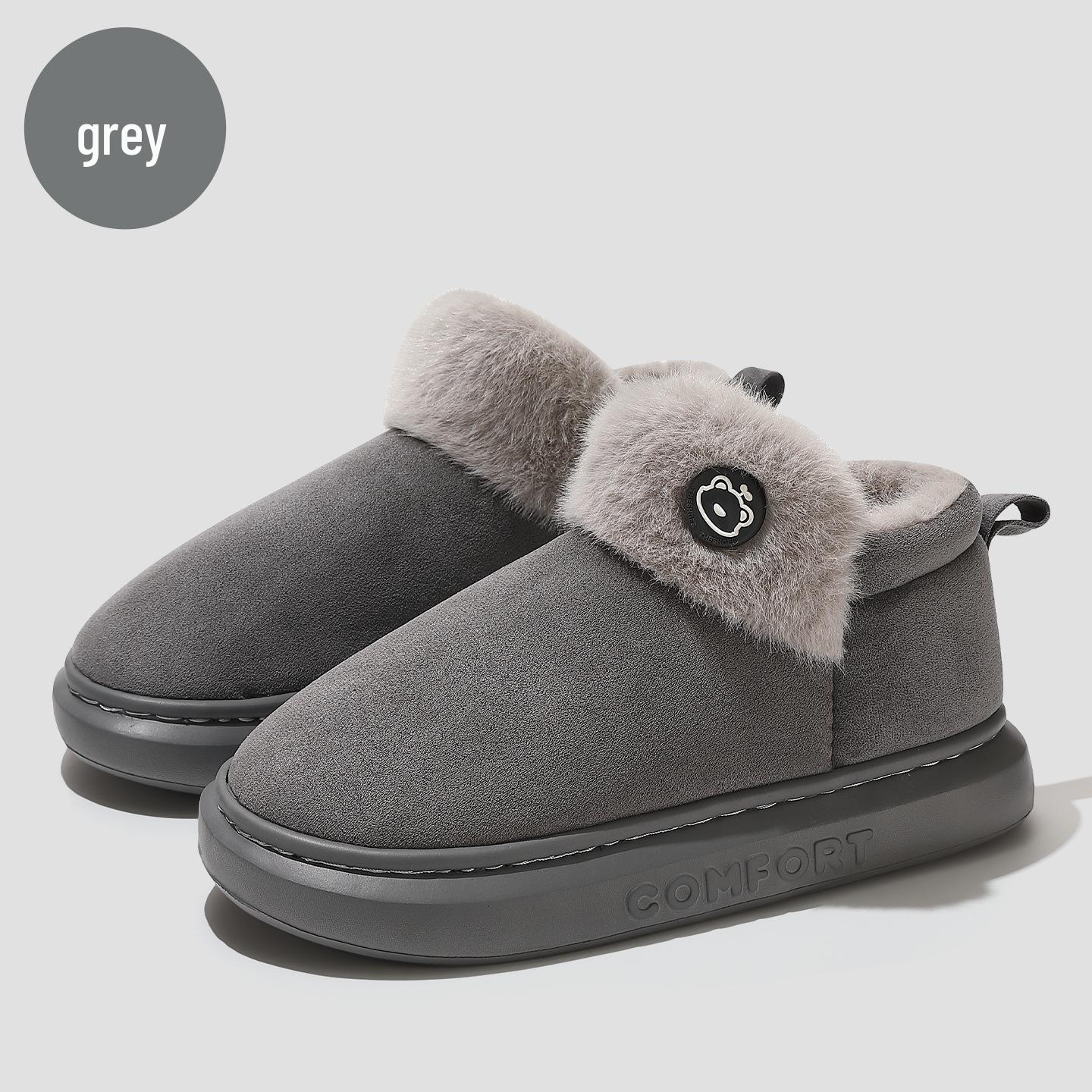 

Women s High-Top Cotton Slippers with Plus Velvet Lining, Non-Slip, Closed-Heel; Ideal for Home and Outdoor Use in Autumn and Winter 40-41 fits 39-40 [Inner length 25cm]