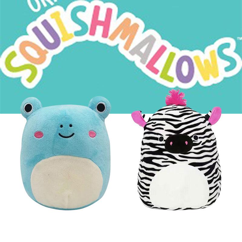 Stuffed Toy Squishmallow Frog Zebra Plush Doll Animal Pillow Gift Home Decor