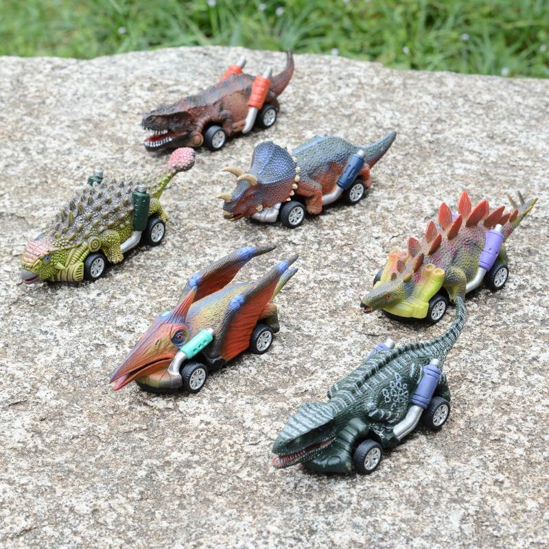 Dinosaur Toy Pull Back Cars - Dinosaur Toys Cars Vehicles New Model Dino Cars Toys, Dinosaur Toys Gifts for 4,5,6,7,8 Year Old Boys Girls- 6 Pack