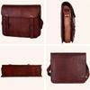 Vintage Brown Leather Messenger Bag Shoulder Laptop Bag Briefcase