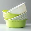 JINGRUIXIANG Plastic Kitchen Drain Basket and Wash Basin Set