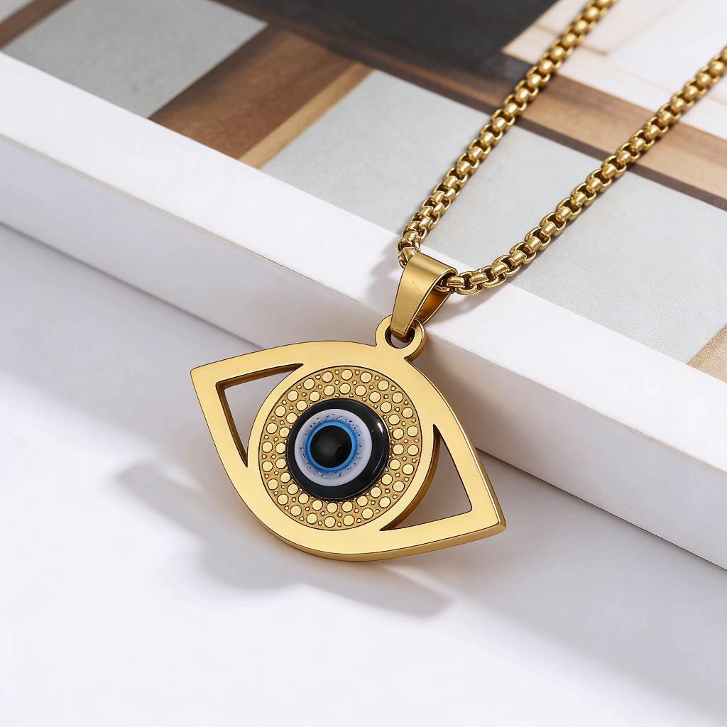 Retro Devil's Eye Necklace Temperament Versatile Fashion Unisex Necklace