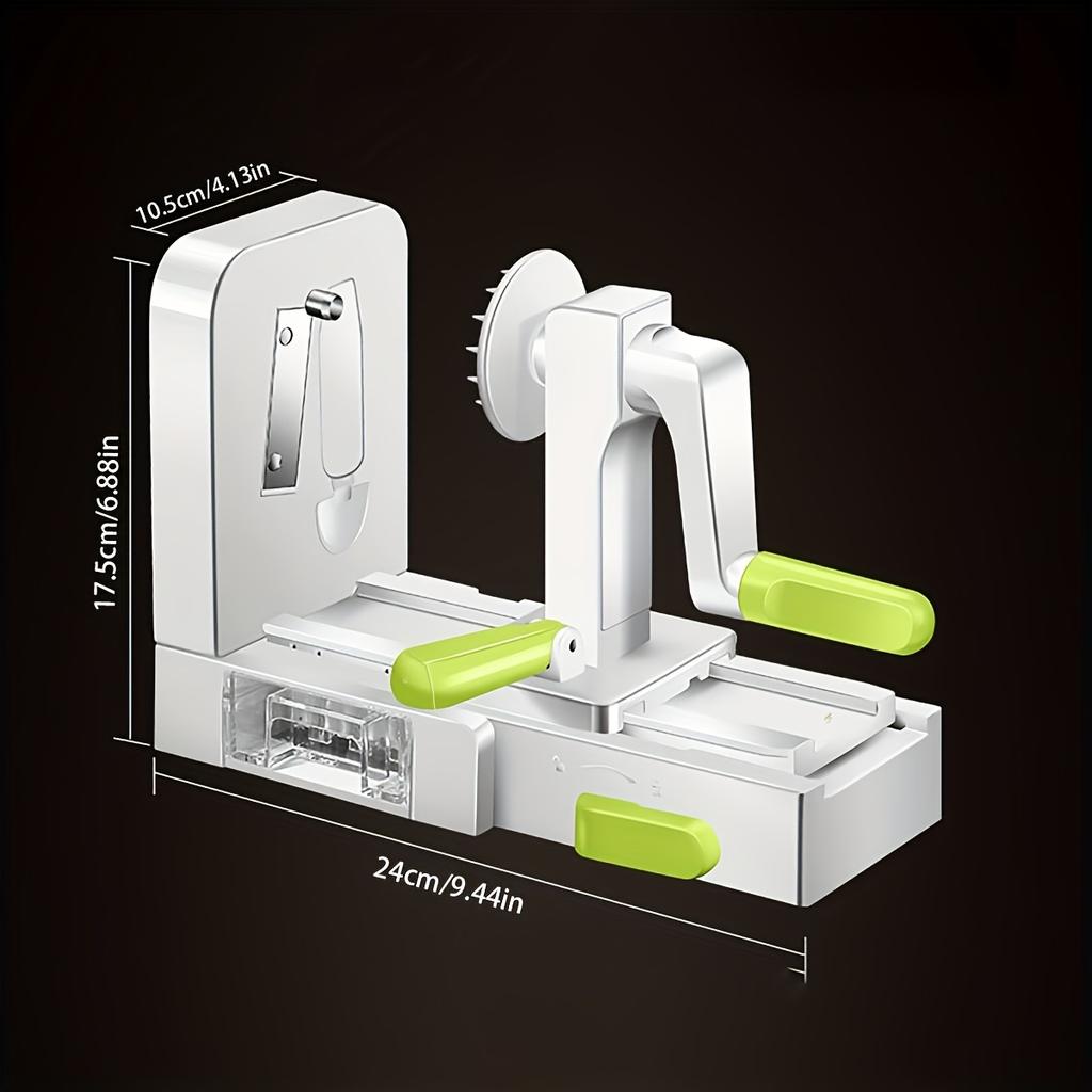 1pc Manual Vegetable Chopper , Shredder , Stainless Steel Blades, Hand Crank Potato, Carrot, and Cucumber Slicer