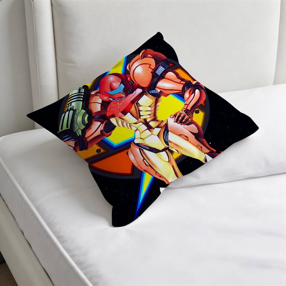 Cool MMetroid Dread Square Pillow Cover Decorative Throw Pillow Case for Sofa Couch Bed Home Car Living Room Decoration