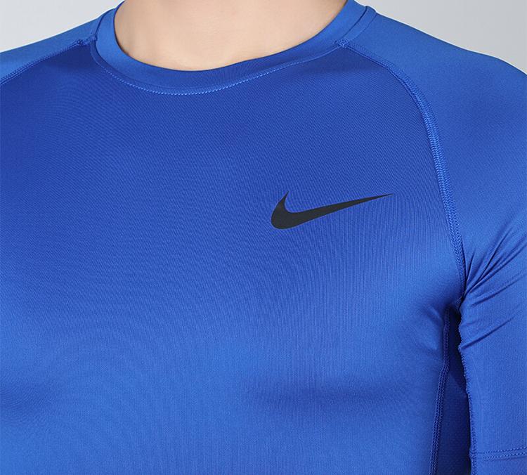 Nike T Shirts Men's Blue Crew Neck Moderate Straight Fit BV5632-480