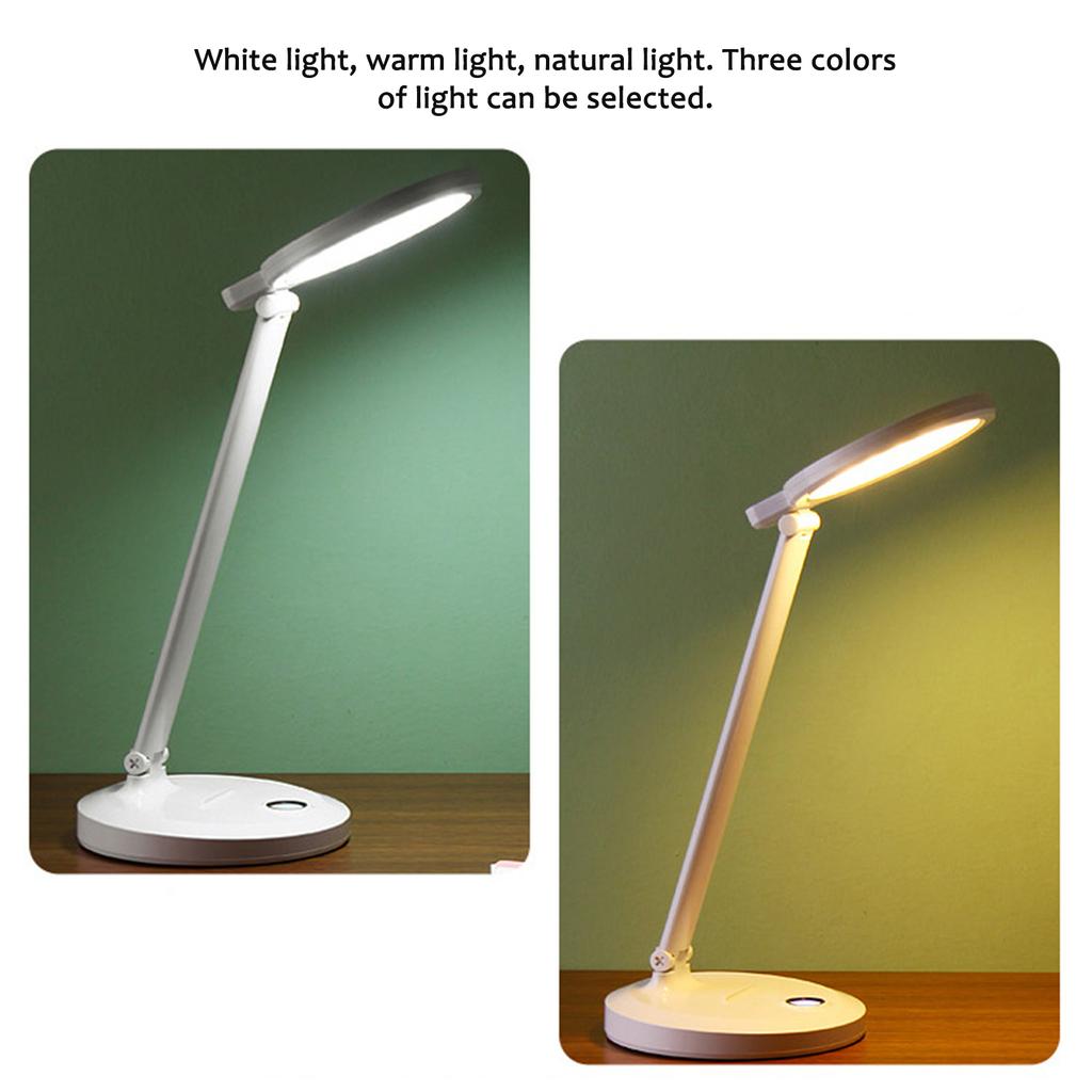 LED Eye Care Desk Lamp USB Rechargeable Foldable Study Light for Students Smart Reading Table Lamp